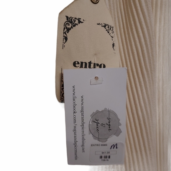 Entro med blouse LS NWT cold shoulders - Picture 8 of 14